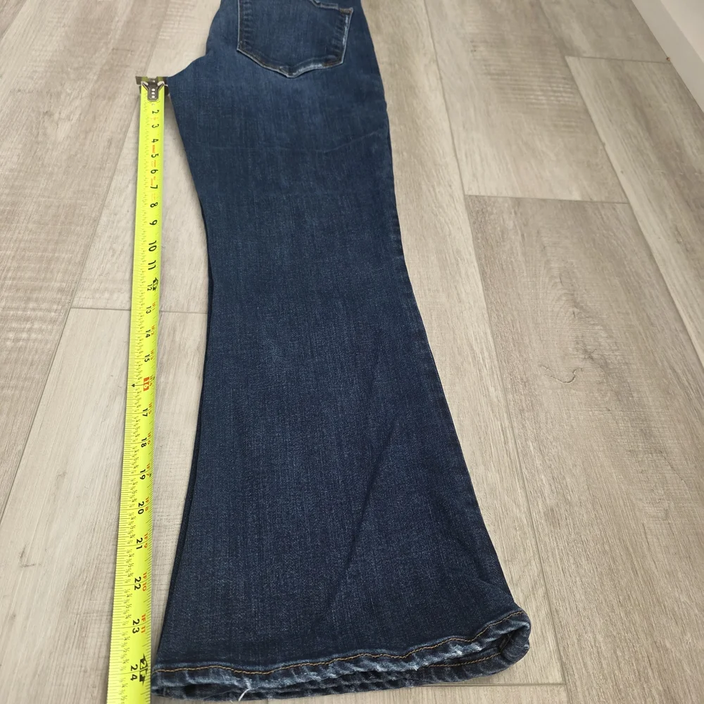 FRAME Le Crop Mini Boot Jeans Size 27 Dark Wash High Rise Flare Denim - Picture 11 of 16